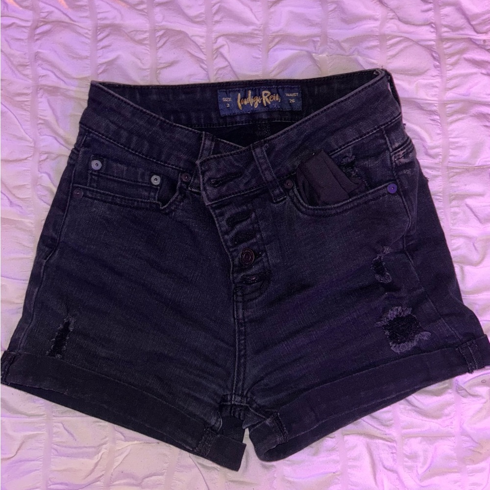 Indigo Rein Women's Dark Denim Jean Shorts
